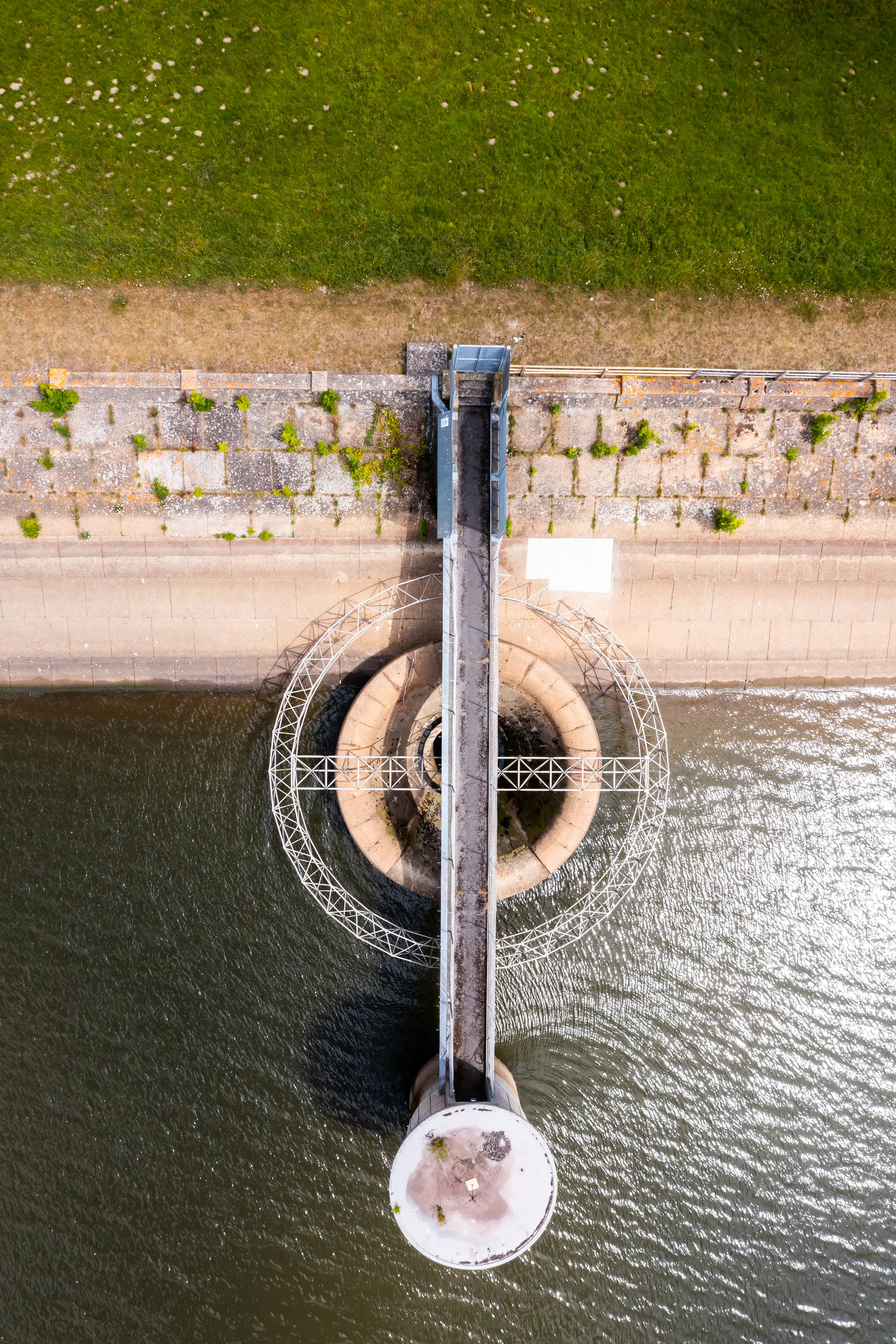 An aerial view of Weir Wood Reservoir